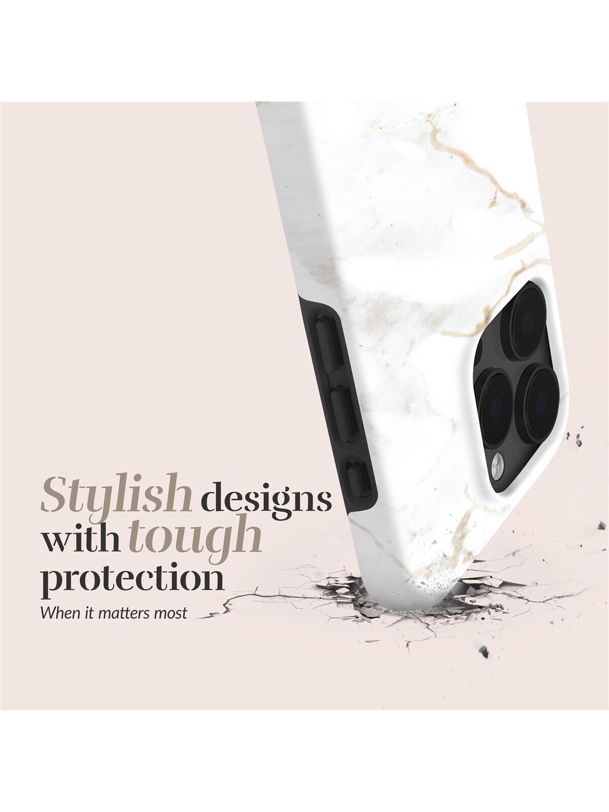 MIO White Marble Magsafe Case Compatible for iPhone 13/14/15 2