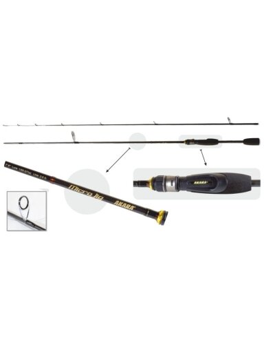 Mikro Spiningas AKARA Micro Jig TX-30» SL1003 2-jų dalių, Ilgis 2.30m, Testas  0,6-8