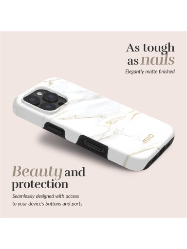 MIO White Marble Magsafe Case Compatible for Samsung S25+ 5G