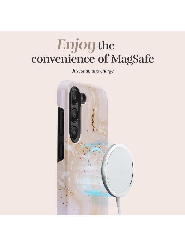 MIO Gold Marble Magsafe Compatible for Samsung S24 FE 5G 1 MIO Gold Marble Magsafe Compatible for Samsung S24 FE 5G 1