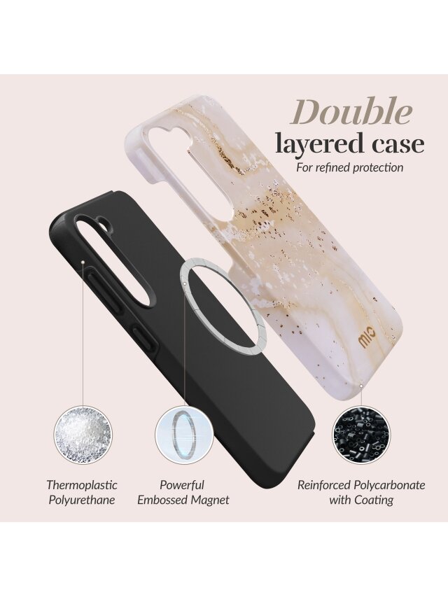 MIO Gold Marble Magsafe Compatible for Samsung S24 FE 5G 3 MIO Gold Marble Magsafe Compatible for Samsung S24 FE 5G 3