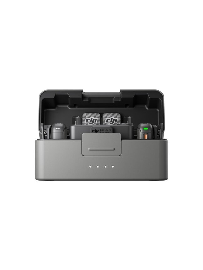 MIKROFONAS DJI MIC 3 (2TX+1RX+DĖKLAS) 1 MIKROFONAS DJI MIC 3 (2TX+1RX+DĖKLAS) 1