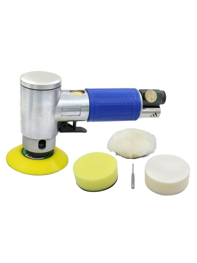 ⬡ Mini pneumatinis orbitalinis poliruoklis 75 mm rinkinys (AT8018, HYMAIR) ⬡ Mini pneumatinis orbitalinis poliruoklis 75 mm rinkinys (AT8018, HYMAIR)