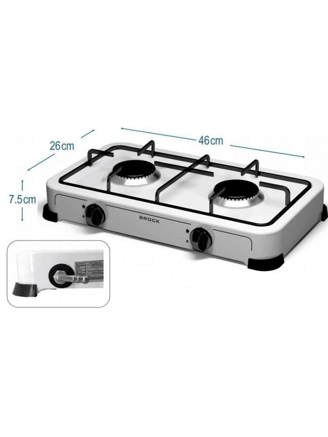 Mini viryklė Brock GS 002 W, balta 2