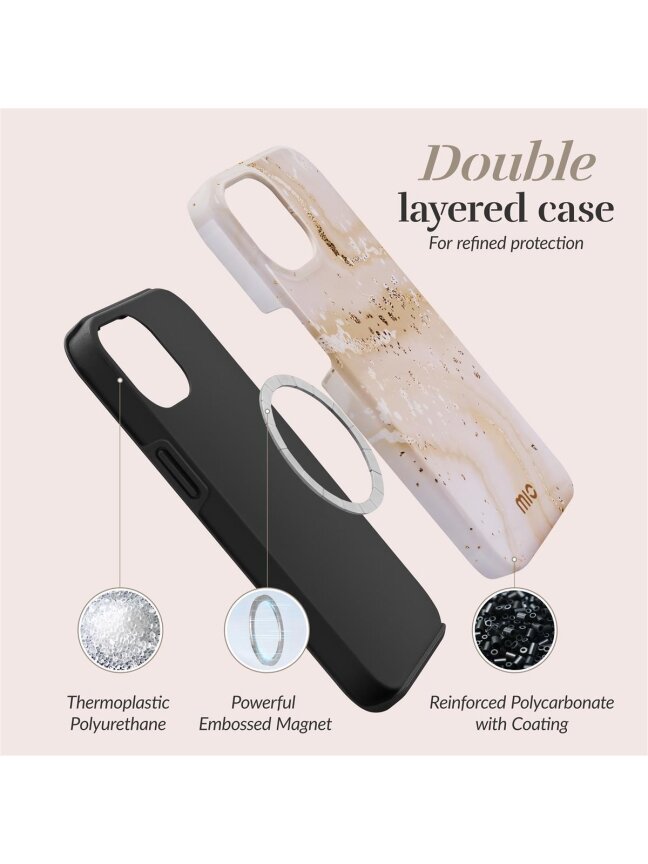 MIO Gold Marble Magsafe Compatible for iPhone 16 1 MIO Gold Marble Magsafe Compatible for iPhone 16 1