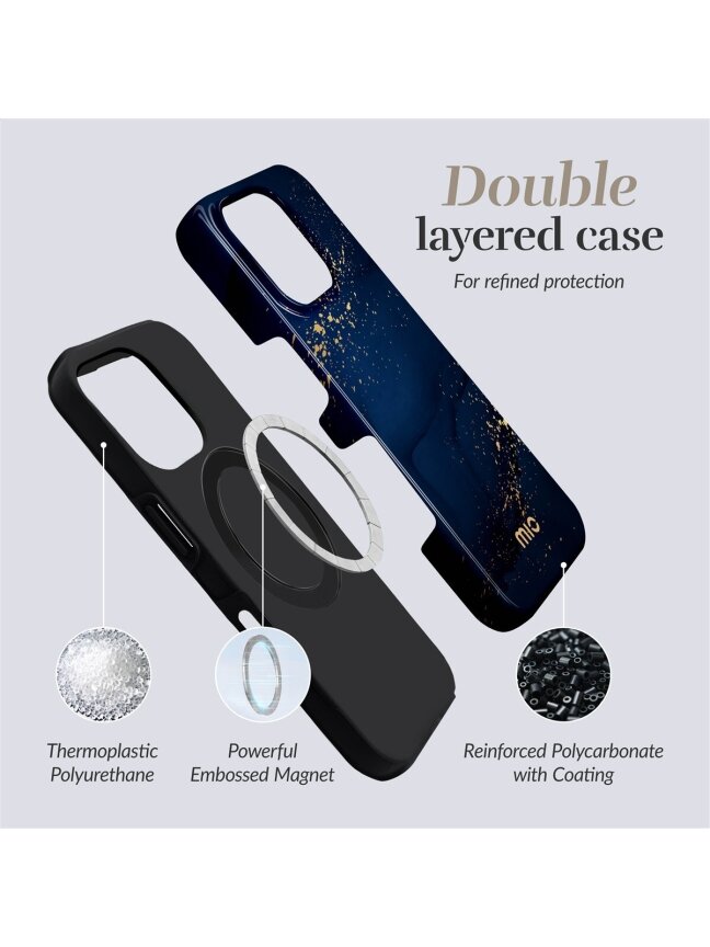 MIO Midnight Sparkle Magsafe Case Compatible for iPhone 16 MIO Midnight Sparkle Magsafe Case Compatible for iPhone 16