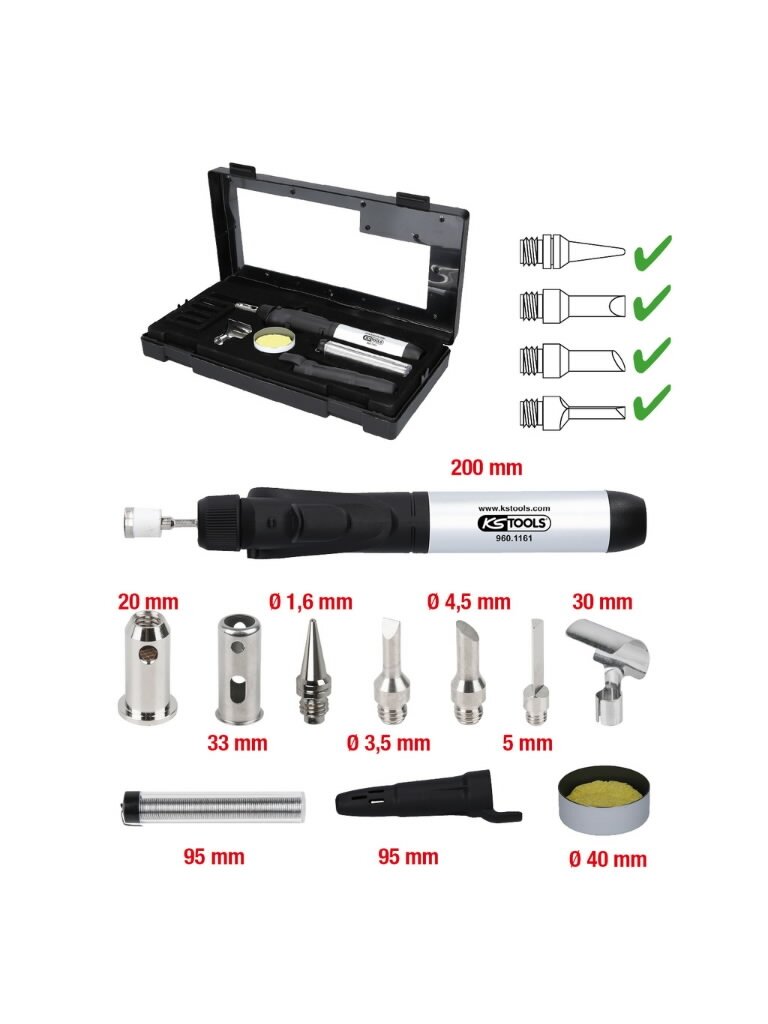 Mikro dujinio degiklio rinkinys 10-vnt., KS Tools 2 Mikro dujinio degiklio rinkinys 10-vnt., KS Tools 2