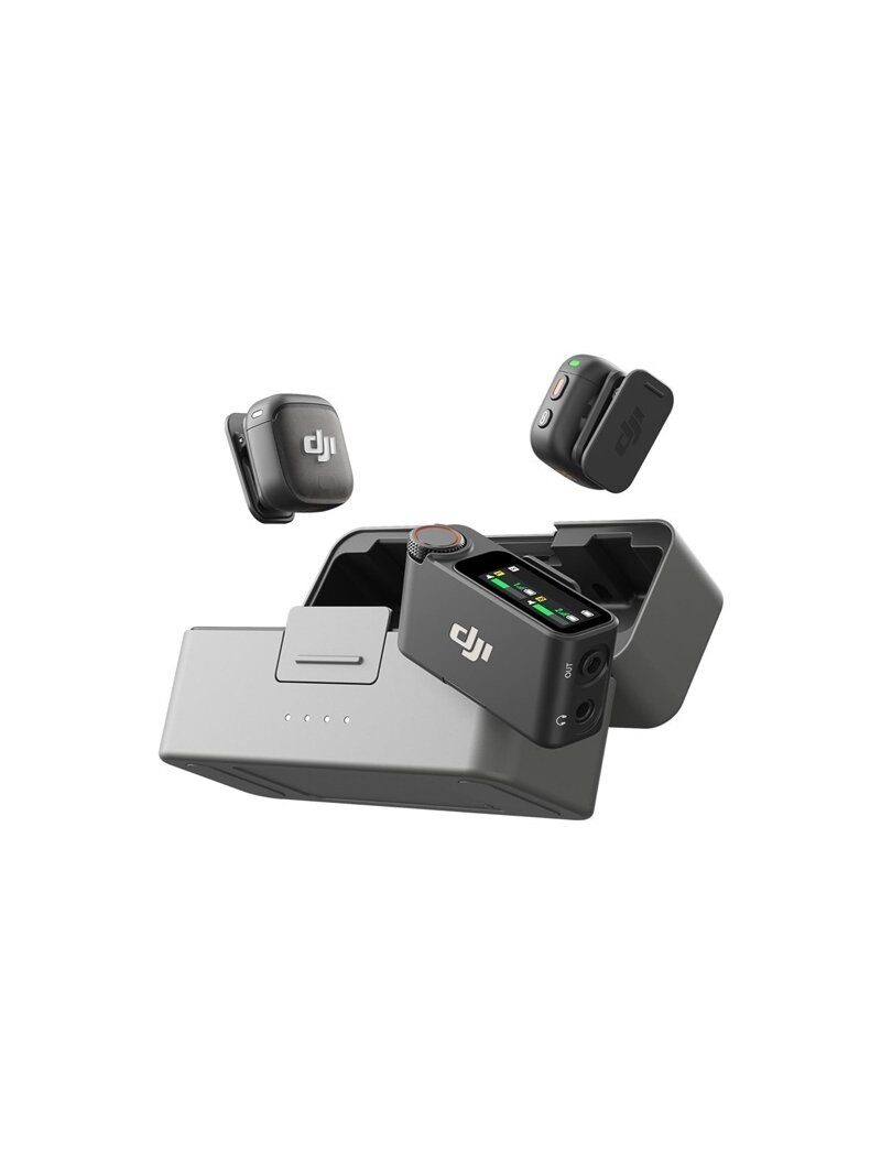 MIKROFONAS DJI MIC 3 (2TX+1RX+DĖKLAS) 2 MIKROFONAS DJI MIC 3 (2TX+1RX+DĖKLAS) 2