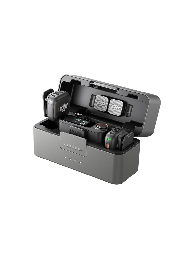 MIKROFONAS DJI MIC 3 (2TX+1RX+DĖKLAS) MIKROFONAS DJI MIC 3 (2TX+1RX+DĖKLAS)