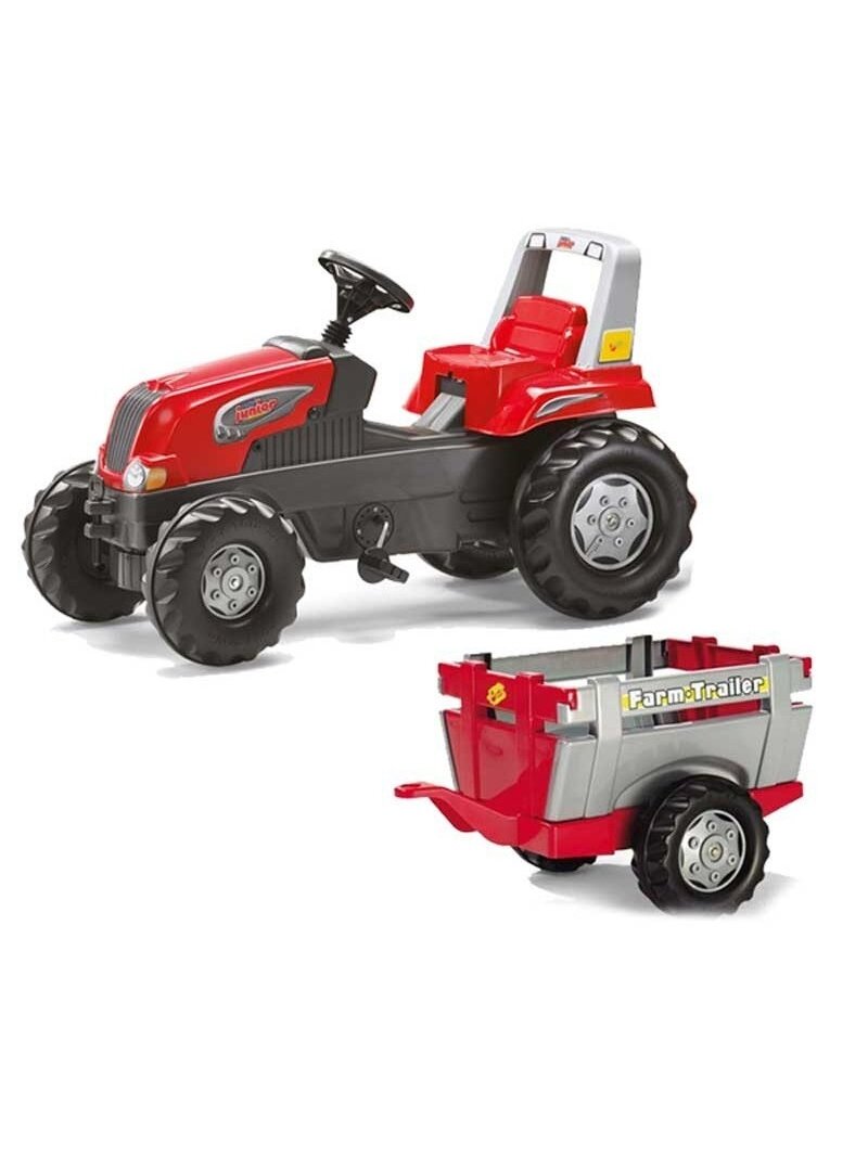Minamas Traktorius su Priekaba Rolly Toys Junior 3-8 m. iki 50kg Minamas Traktorius su Priekaba Rolly Toys Junior 3-8 m. iki 50kg