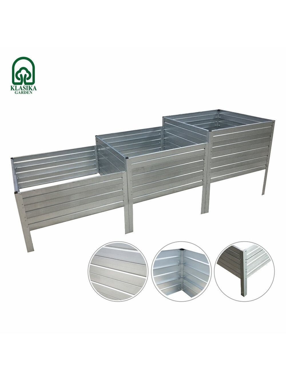 Modulinė pakelta lysvė KLASIKA GARDEN "Laiptai" - Cinkuota 1