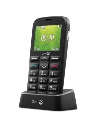 Mobilusis telefonas Doro 1380, juodas, 8MB/4MB