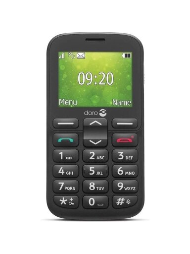 Mobilusis telefonas Doro 1380, juodas, 8MB/4MB