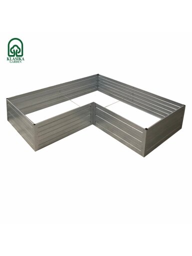 Modulinė pakelta lysvė KLASIKA GARDEN L-forma - Cinkuota Modulinė pakelta lysvė KLASIKA GARDEN L-forma - Cinkuota