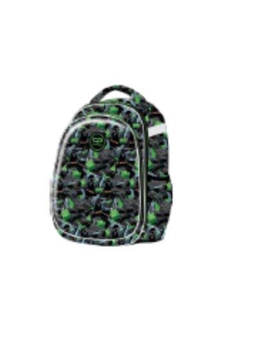 Mokyklinė kuprinė CoolPack Block F015823, juoda/žalia