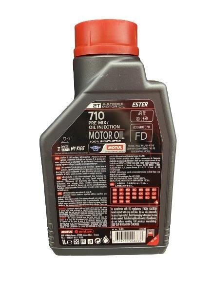 Motociklų variklių tepalas MOTUL 710 2T, 1 l 1 Motociklų variklių tepalas MOTUL 710 2T, 1 l 1