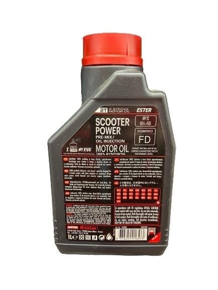 Motociklų variklių tepalas MOTUL SCOOTER POWER 2T, 1 l 1 Motociklų variklių tepalas MOTUL SCOOTER POWER 2T, 1 l 1