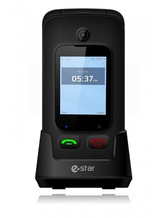 Mobilusis telefonas Digni Flip, juodas 2 Mobilusis telefonas Digni Flip, juodas 2