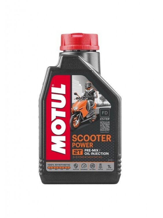 Motociklų variklių tepalas MOTUL SCOOTER POWER 2T, 1 l Motociklų variklių tepalas MOTUL SCOOTER POWER 2T, 1 l