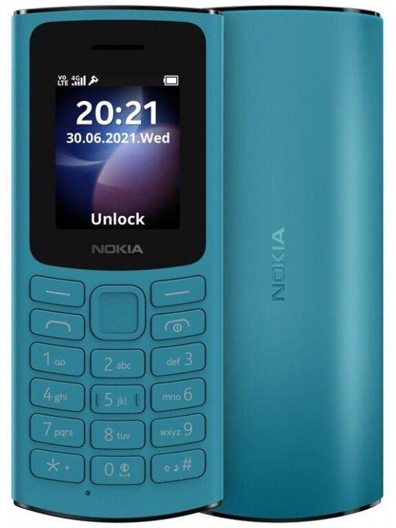 Mobilusis telefonas Nokia 105 (2023), šviesiai mėlynas, 4MB Mobilusis telefonas Nokia 105 (2023), šviesiai mėlynas, 4MB