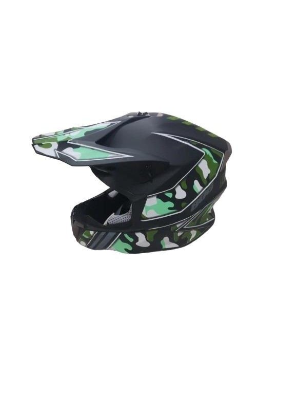 Motociklininko šalmas HD-806, L (59-60 cm), juoda/žalia Motociklininko šalmas HD-806, L (59-60 cm), juoda/žalia