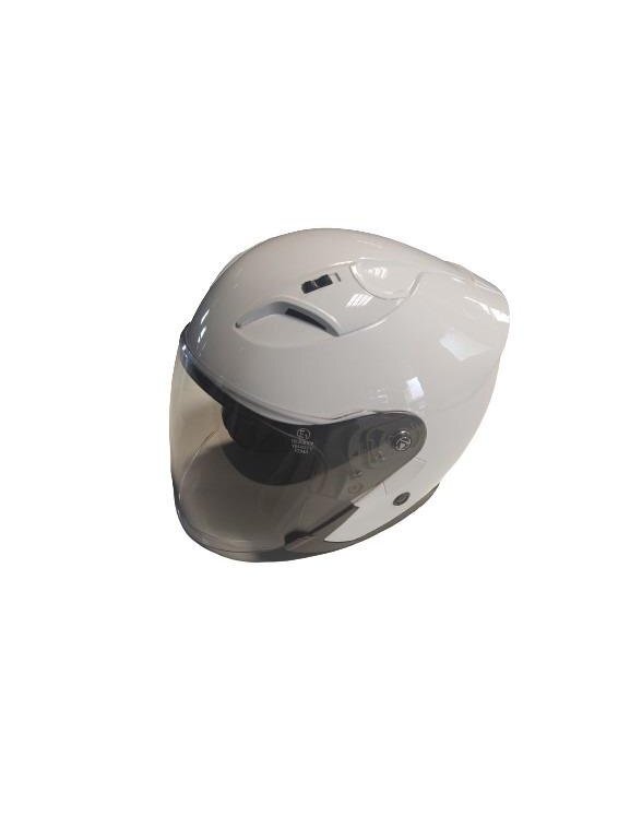 Motociklininko šalmas YM-637, M (57-58 cm), balta