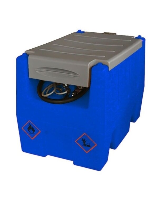 ⬡ Mobilus AdBlue perpylimo bakas 220 l ADTK240 su 12 V siurbliu (su žarna, automatiniu antgaliu su filtru, ES kištuku) (ADTK240, AOCHENG)