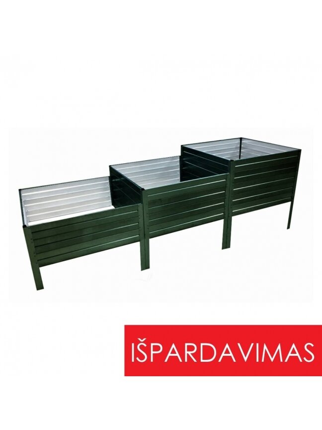 Modulinė pakelta lysvė KLASIKA GARDEN "Laiptai", CHAKI spalvos (su defektais)