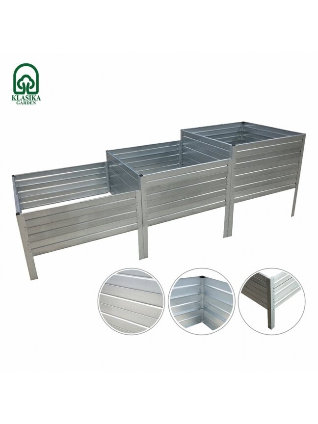 Modulinė pakelta lysvė KLASIKA GARDEN "Laiptai" - Cinkuota 1 Modulinė pakelta lysvė KLASIKA GARDEN "Laiptai" - Cinkuota 1