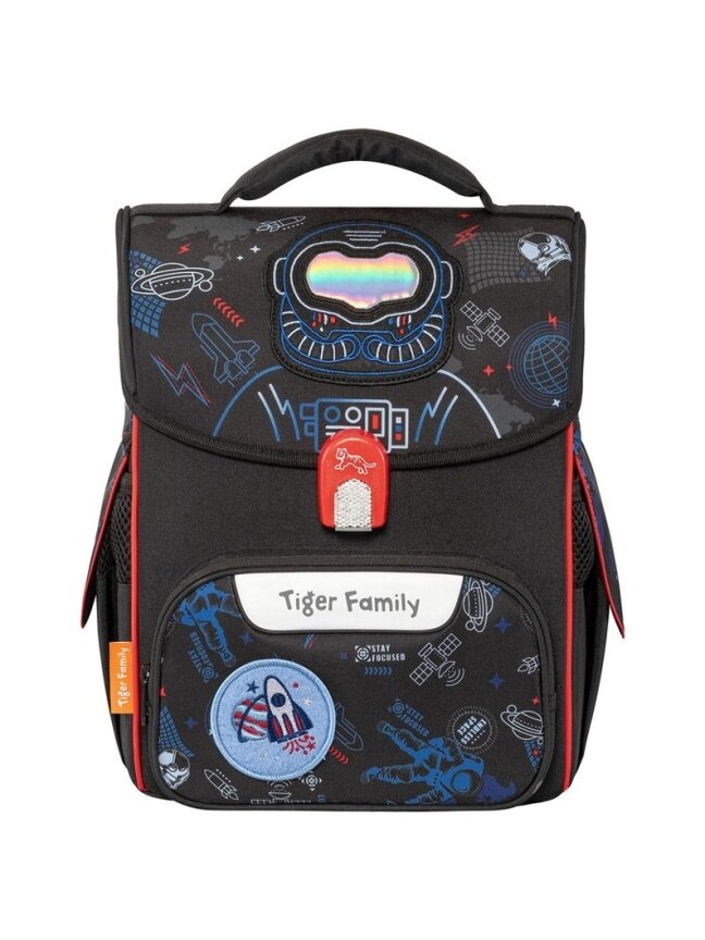 Mokyklinė kuprinė Tiger Family TGJL-099A(1)juoda19x31x36 cm Mokyklinė kuprinė Tiger Family TGJL-099A(1)juoda19x31x36 cm