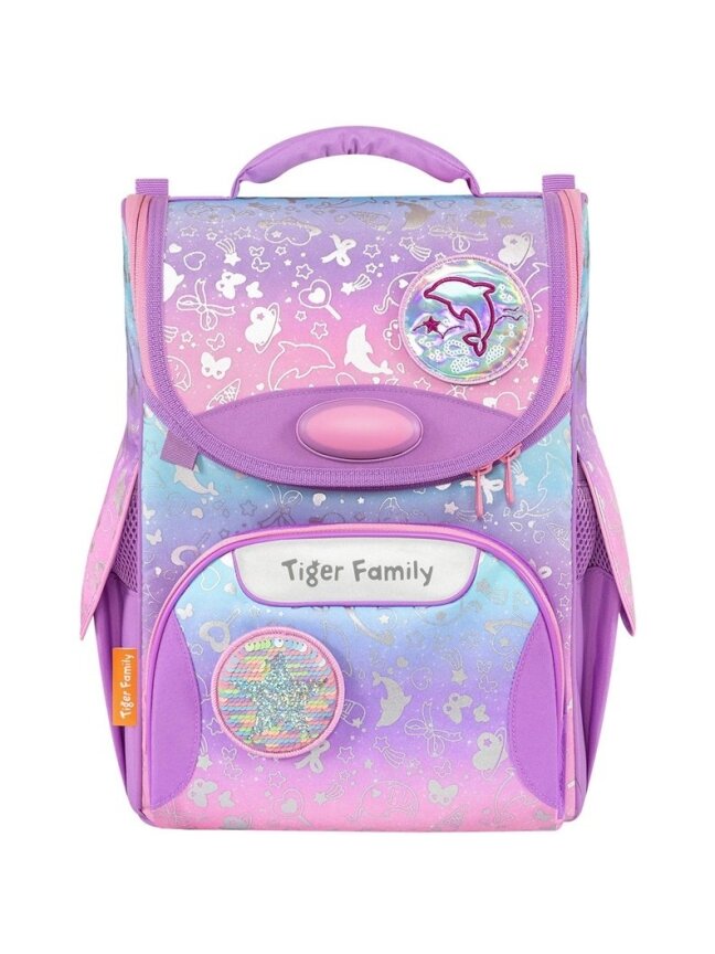 Mokyklinė kuprinė Tiger Family TGNQ-071A(3),rožinė19x31x35cm