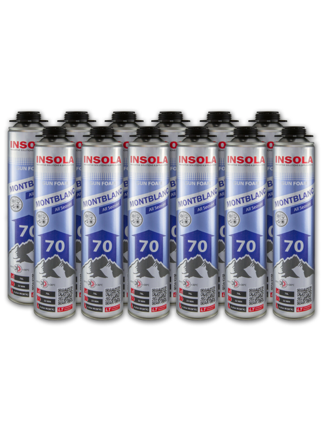 Montavimo putos INSOLA Montblanc 70 All Season, 870 ml. 12 vnt. Montavimo putos INSOLA Montblanc 70 All Season, 870 ml. 12 vnt.