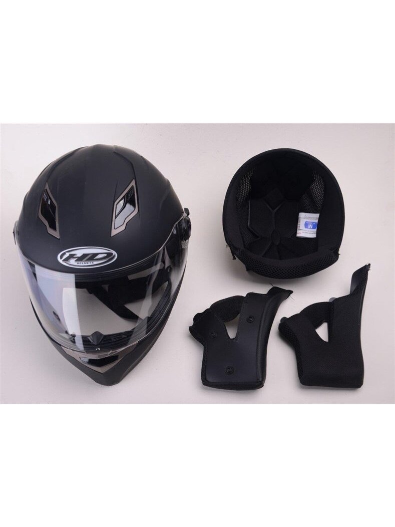 Motociklininko šalmas HD-09B, dydis M, juodas 2