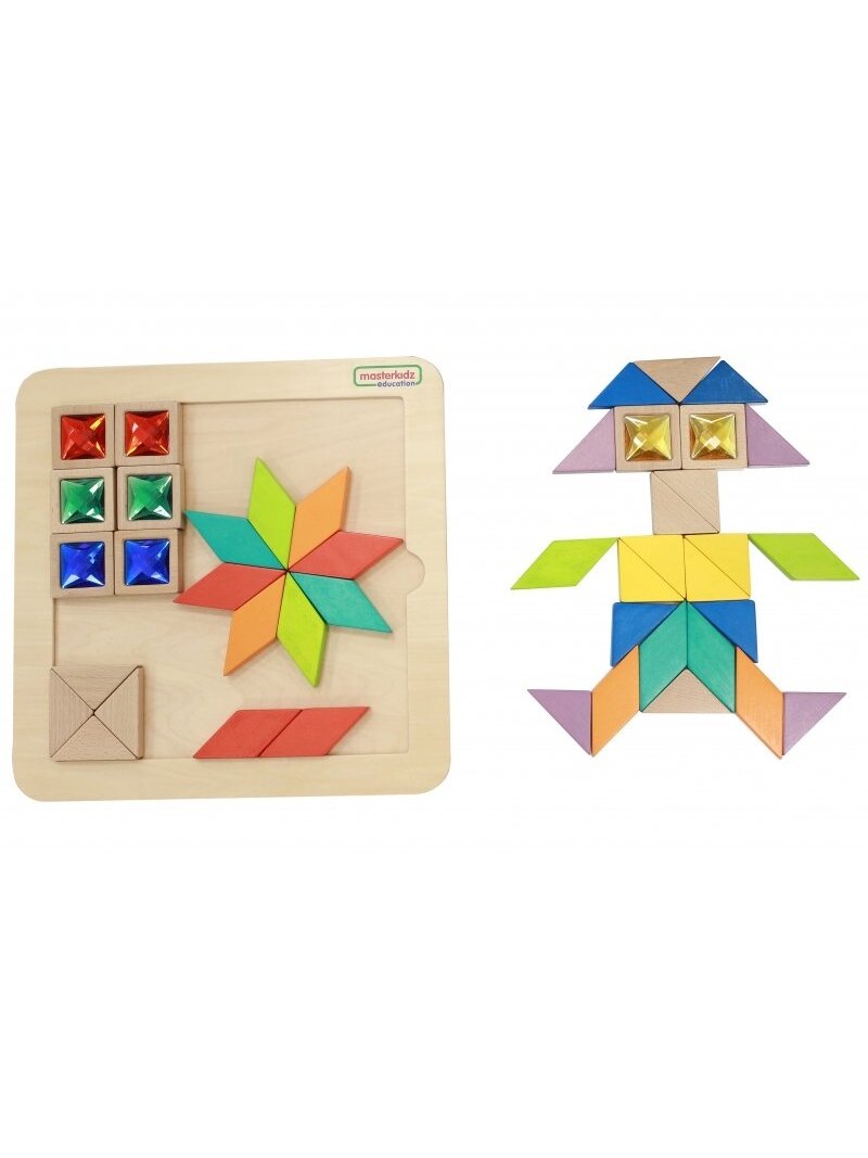 Mozaikos dėlionė MASTERKIDZ Spalvų ir Formų mokymasis Tangram Montessori 2