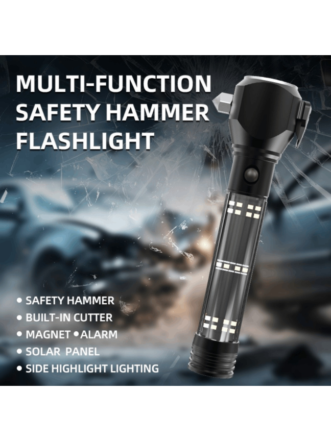 Multifunkcinis LED Žibintuvėlis Tiger Wolf HL-8236 su saulės moduliu 8 Multifunkcinis LED Žibintuvėlis Tiger Wolf HL-8236 su saulės moduliu 8