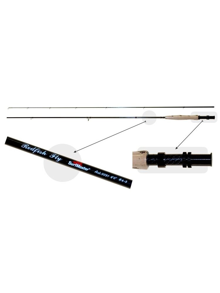 Muselinė Meškerė Surf Master Red Fish Fly 4-5 Klasė, Ilgis 2.44 m. Muselinė Meškerė Surf Master Red Fish Fly 4-5 Klasė, Ilgis 2.44 m.