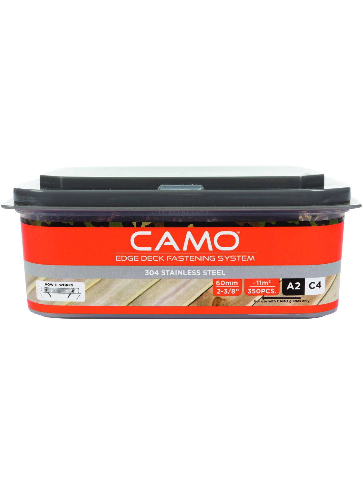 Nerūdijančio plieno medsraigčiai CAMO A2 60 mm 350 vnt. 2