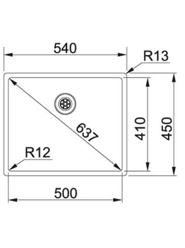 Nerūdijančio plieno plautuvė Franke Box, BXX 210/110-50, rankinis ventilis 1 Nerūdijančio plieno plautuvė Franke Box, BXX 210/110-50, rankinis ventilis 1