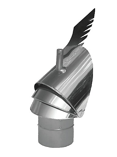 Neatveriamas besisukantis kamino gaubtas Rotowent Dragon RO200CH-DR-B-S