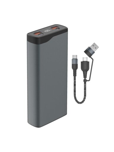 Nešiojamas įkroviklis 4smarts, 20000 mAh 22.5W, juoda