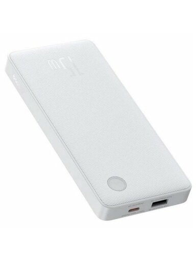 Nešiojamas įkroviklis Baseus, 10000 mAh, 15 W, balta