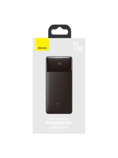Nešiojamas įkroviklis Baseus Bipow, 10000 mAh, 15W pilka