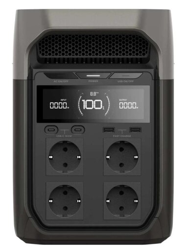 Nešiojamas įkroviklis EcoFlow 1800 - 3600W, juoda