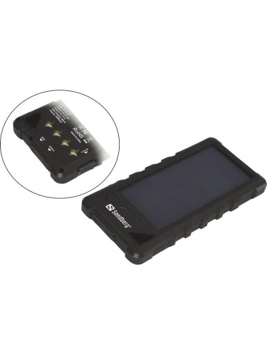 Nešiojamas įkroviklis Sandberg Solar, 16000 mAh, juoda Nešiojamas įkroviklis Sandberg Solar, 16000 mAh, juoda