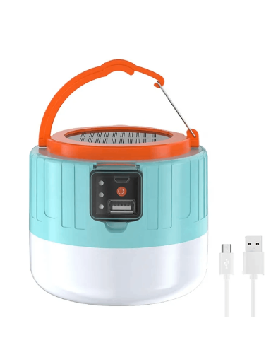 Nešiojamas Saulės Energijos Žibintas BORUiT YHX-0217 Powerbankas