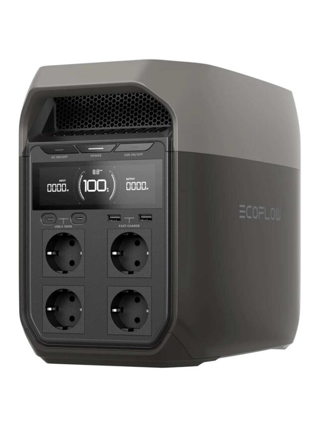 Nešiojamas įkroviklis EcoFlow 1800 - 3600W, juoda Nešiojamas įkroviklis EcoFlow 1800 - 3600W, juoda