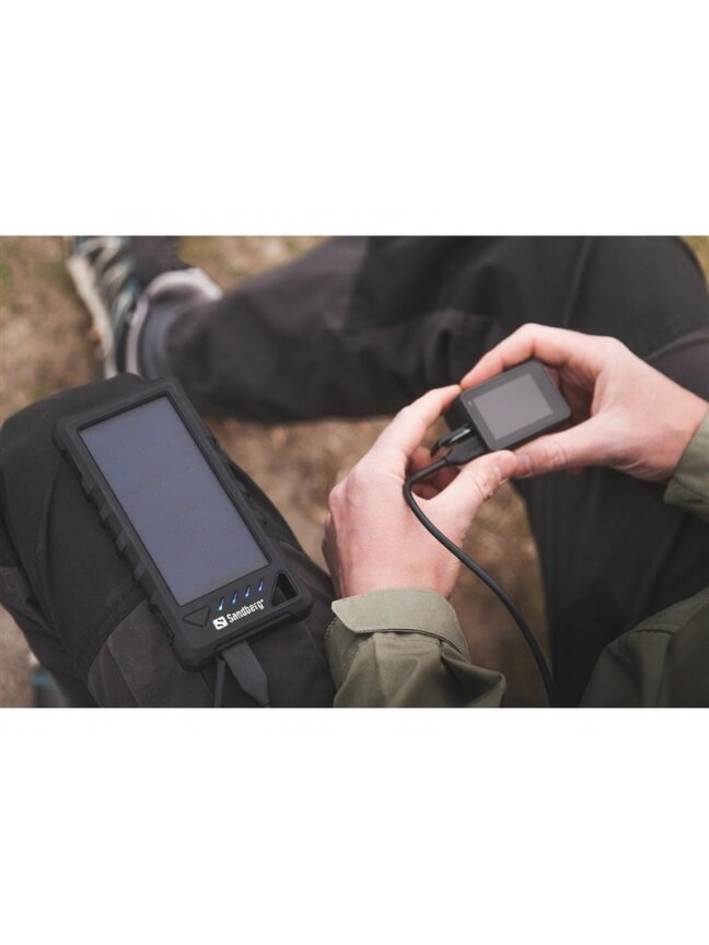 Nešiojamas įkroviklis Sandberg Solar, 16000 mAh, juoda 2
