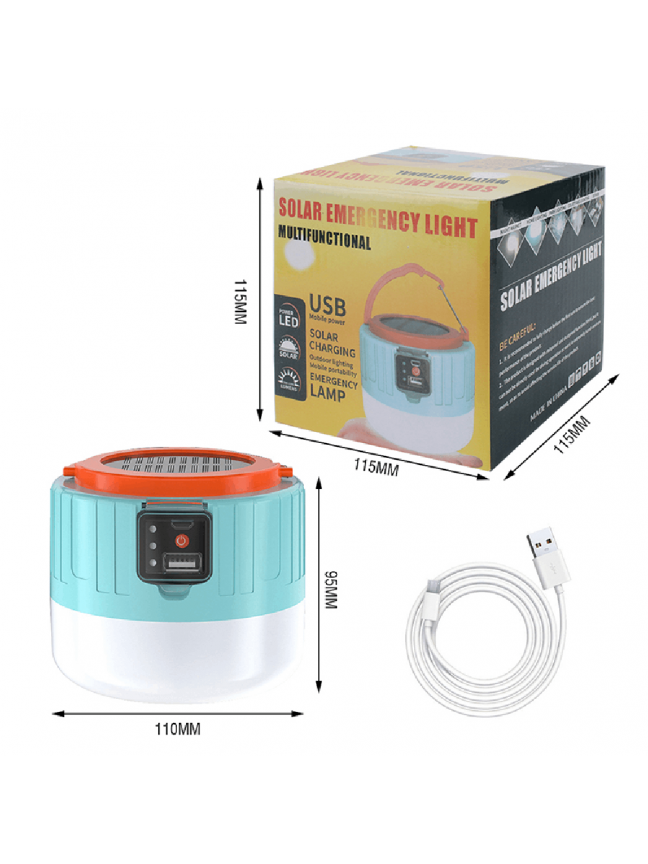 Nešiojamas Saulės Energijos Žibintas BORUiT YHX-0217 Powerbankas 4