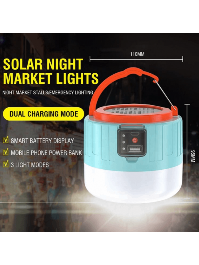 Nešiojamas Saulės Energijos Žibintas BORUiT YHX-0217 Powerbankas 5