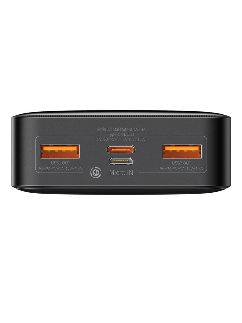 Nešiojamas įkroviklis Baseus 20W 20000 mAh, juoda 2 Nešiojamas įkroviklis Baseus 20W 20000 mAh, juoda 2